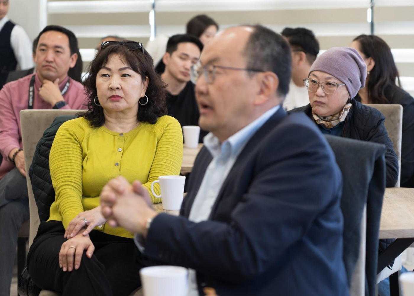 Members listening at the Advanced Water Purification Plant briefing